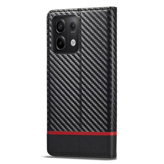 Калъф с капак за Xiaomi Redmi Note 13 Pro 4G, Carbon LC.IMEEKE, черен