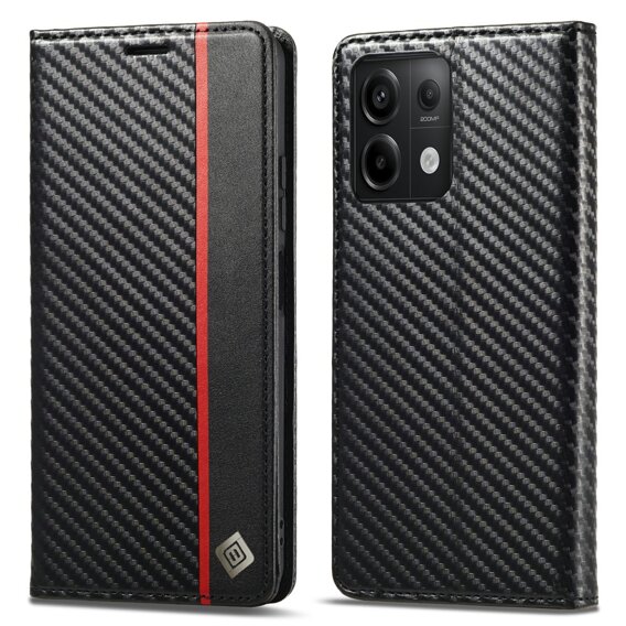 Калъф с капак за Xiaomi Redmi Note 13 Pro 5G, Carbon LC.IMEEKE, черен