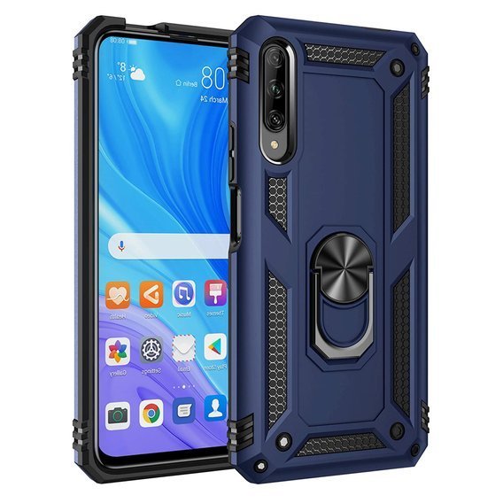 брониран калъф за Huawei P Smart Pro, Nox Case Ring, син