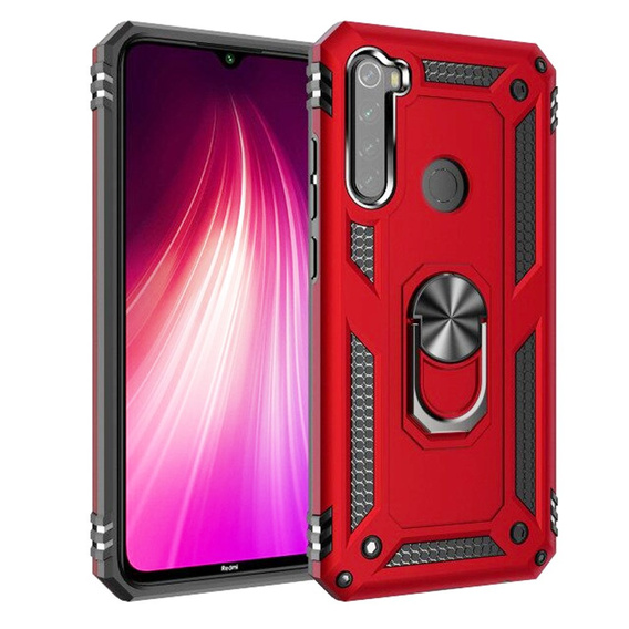 брониран калъф за Xiaomi Redmi Note 8T, Nox Case Ring, червен