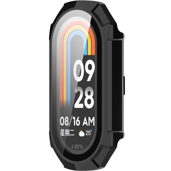 2w1 Etui + Szkło Hartowane do Xiaomi Smart Band 8, Czarne