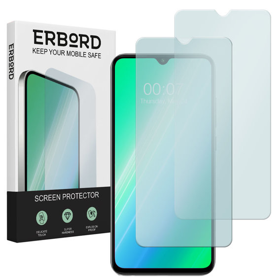 2x Закалено стъкло за Samsung Galaxy A22 4G/M22, ERBORD 9H Hard Glass на екрана