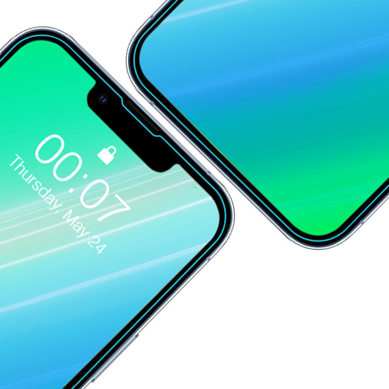 2x Закалено стъкло за iPhone 14, ERBORD 9H Hard Glass на екрана