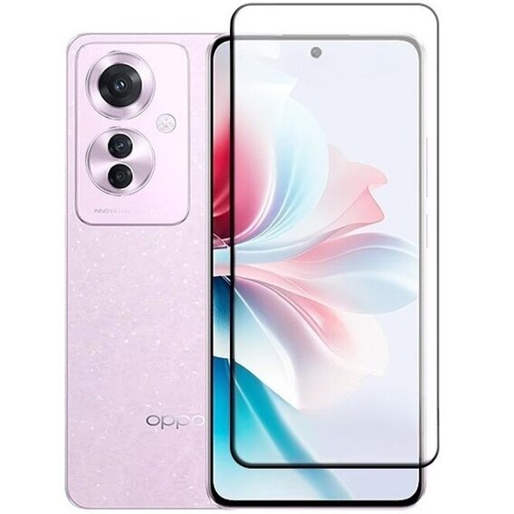 3D закалено стъкло за Oppo Reno 11F 5G, черен