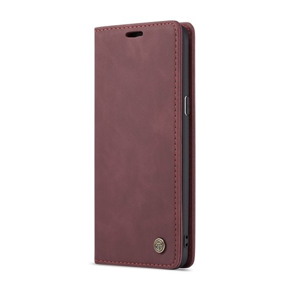 CASEME калъф за Samsung Galaxy S9 Plus, Leather Wallet Case, бордо