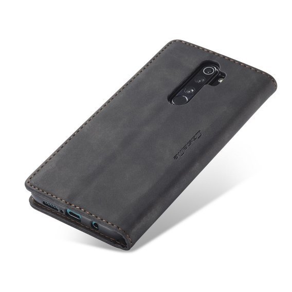 CASEME калъф за Xiaomi Redmi Note 8 Pro, Leather Wallet Case, черен