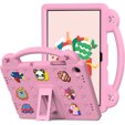 Детският калъф за Samsung Galaxy Tab A9+, Cute Patterns, със стойка, розов