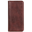 Калъфи за Xiaomi Redmi Note 13 Pro 4G, Wallet Litchi Leather, кафяв