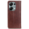 Калъфи за Xiaomi Redmi Note 13 Pro 4G, Wallet Litchi Leather, кафяв