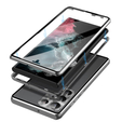 Калъфът за Samsung Galaxy S23 Ultra, Magnetic Dual Glass, сребърен