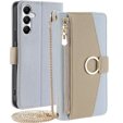 Калъфът с цип Wallet Zipper Pocket за Samsung Galaxy A05s, Wallet Zipper Pocket, с огледало, син