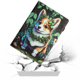 Калъф за Lenovo Tab M10 Plus TB-X606F, с капак, corgi dog