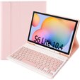 Калъф + клавиатура Samsung Galaxy Tab S6 Lite P610/P615 / S6 Lite 2022 10.4, Pen Slot, розов rose gold