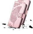 Калъф с капак за Oppo Reno 11F 5G, Butterfly, розов rose gold