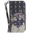 Калъф с капак за Samsung Galaxy A05s, Wallet, Cat, сив