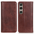 Калъф с капак за Sony Xperia 1 VI, Split Leather, кафяв