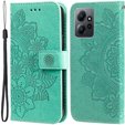 Калъф с капак за Xiaomi Redmi Note 12 4G, Mandala Flower, зелен