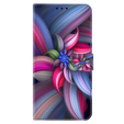 Калъф с капак за Xiaomi Redmi Note 12 4G, Wallet, colorful flower, син