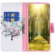 Калъф с капак за Xiaomi Redmi Note 12 4G, Wallet, colorful tree , бял