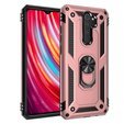 брониран калъф за Xiaomi Redmi Note 8 Pro, Nox Case Ring, розов rose gold