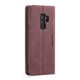 CASEME калъф за Samsung Galaxy S9 Plus, Leather Wallet Case, бордо