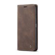 CASEME калъф за Xiaomi Redmi Note 10 Pro, Leather Wallet Case, кафе