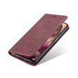 CASEME калъф за Xiaomi Redmi Note 10 Pro, Leather Wallet Case, червен