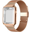 Etui z folią ochronną + Bransoleta Milanese do Apple Watch 1/2/3/4/5/6/SE (42/44MM), Rose Gold