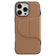X-LEVEL калъф за iPhone 16 Pro Max, Magnetic Card Holder, кафяв