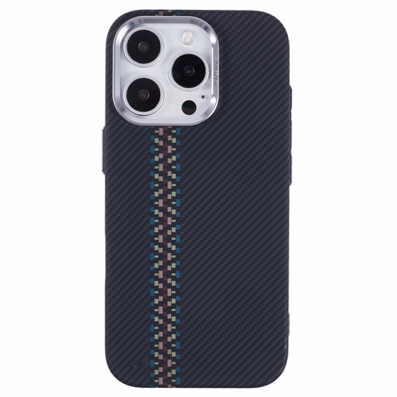 Калъфът за iPhone 16 Pro, Carbon Fiber MagSafe, черен