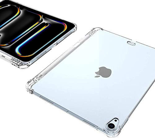 Калъф за iPad Air 13" 2025/2024 (7/6 gen.), силикон, прозрачен