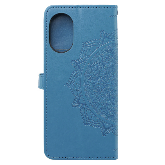 Калъф с капак за Oppo A58 4G, Mandala, син