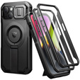 Брониран калъф за iPhone 13 / iPhone 14, Dexnor CamProtect MagSafe, черен (Две рамки)