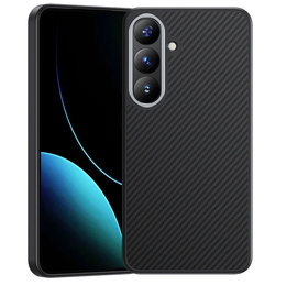Калъфът BENKS Kevlar за Samsung Galaxy S25, за MagSafe, въглеродни влакна, черен
