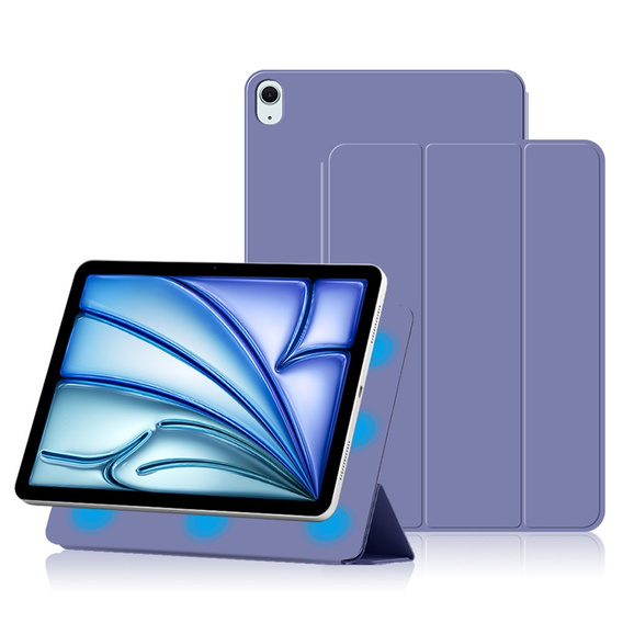 Калъфът за Apple iPad Air 11" 6 gen. 2024 (A2902, Magnetic smartcase, лилав