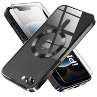 Калъф за iPhone 16E, Electro MagSafe, черен + стъкло за екран