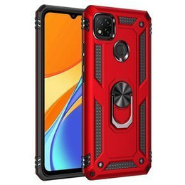 брониран калъф за Xiaomi Redmi 9C, Nox Case Ring, червен