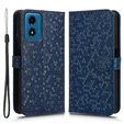 Калъф с капак за Motorola Moto G24 / G24 Power / G04, Wallet Rhombus, син