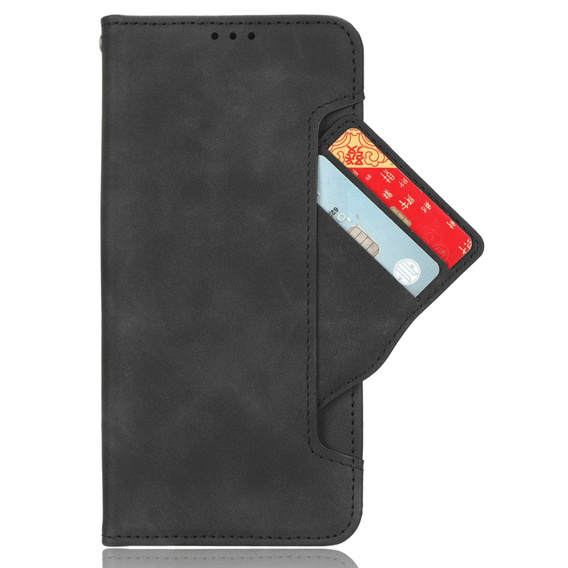 Калъф с капак за Infinix Hot 30, Card Slot, черен
