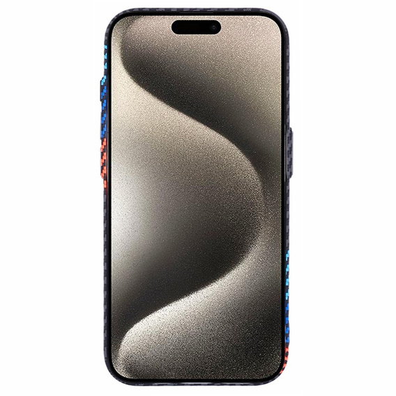Калъфът за iPhone 14 Pro, Carbon Fiber MagSafe, тъмносин