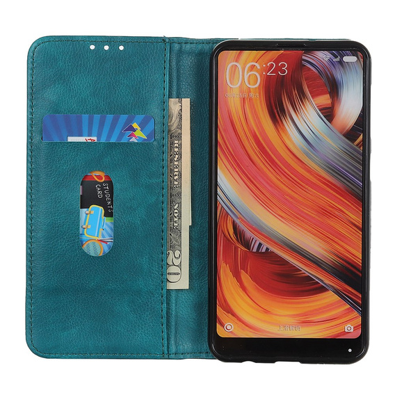 Калъфи за Xiaomi 14T Pro, Wallet Litchi Leather, зелен