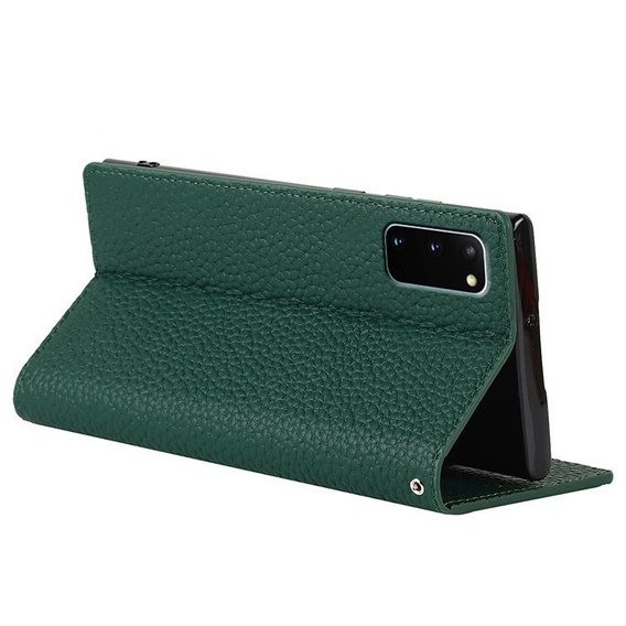 Кожен калъф за Samsung Galaxy S20, ERBORD Grain Leather, зелен