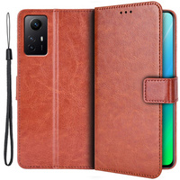 Калъф с капак за Xiaomi Redmi Note 12S, Wallet, кафяв