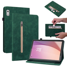 Калъфи за Lenovo Tab M9, Wallet Pen Slot, зелен
