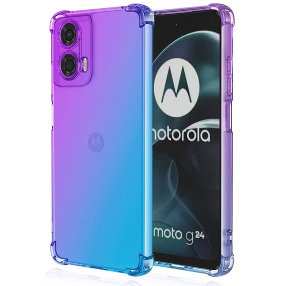 Калъфът Gradient Dropproof за Motorola Moto G24 / G24 Power / G04, Лилаво / синьо