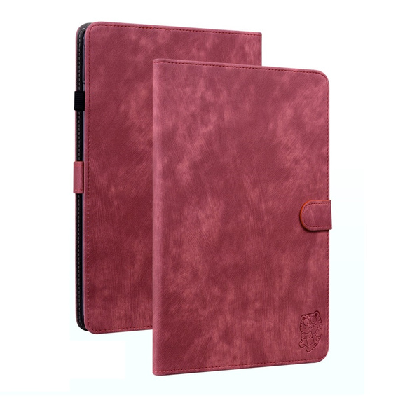 Калъфи за Lenovo Tab M9, Wallet Pen Slot, червен