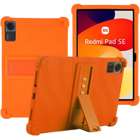 Силиконов Калъф за Xiaomi Redmi Pad SE 11", Impact, брониран, оранжев