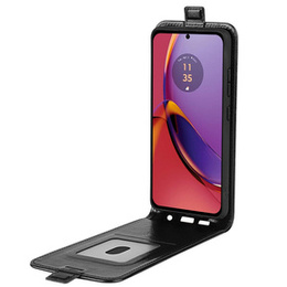 Калъф с капак за Motorola Moto G84, Flip, черен