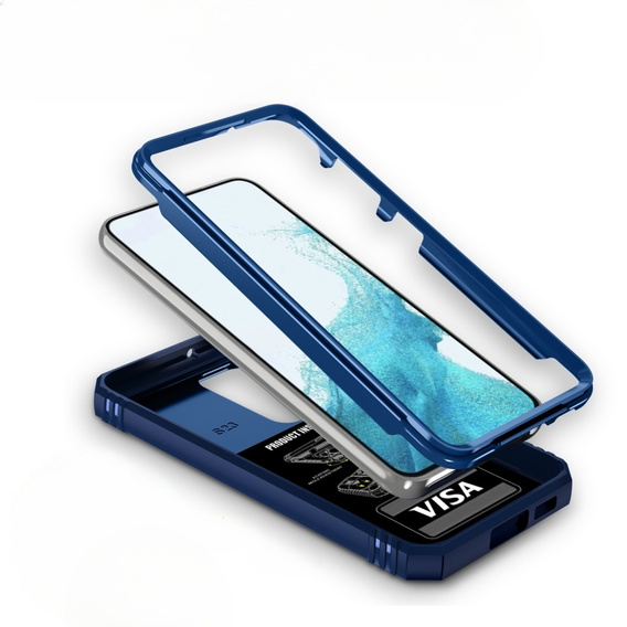 Брониран калъф за Samsung Galaxy S23 Plus, CamShield Slide, син