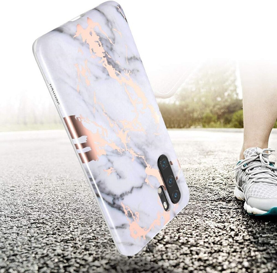 Калъфи за Huawei P30 Pro, Suritch Full Body Marble, бял